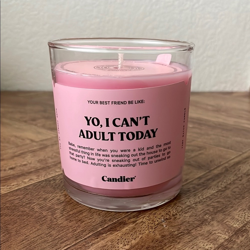 Candier Yo I Can’t Adult Today Candle